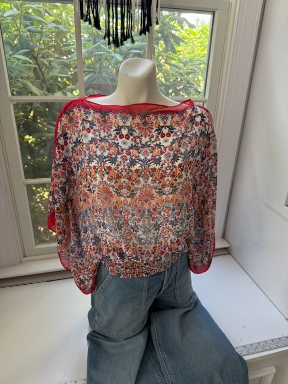Colorful Flowery Max Studio Blouse M